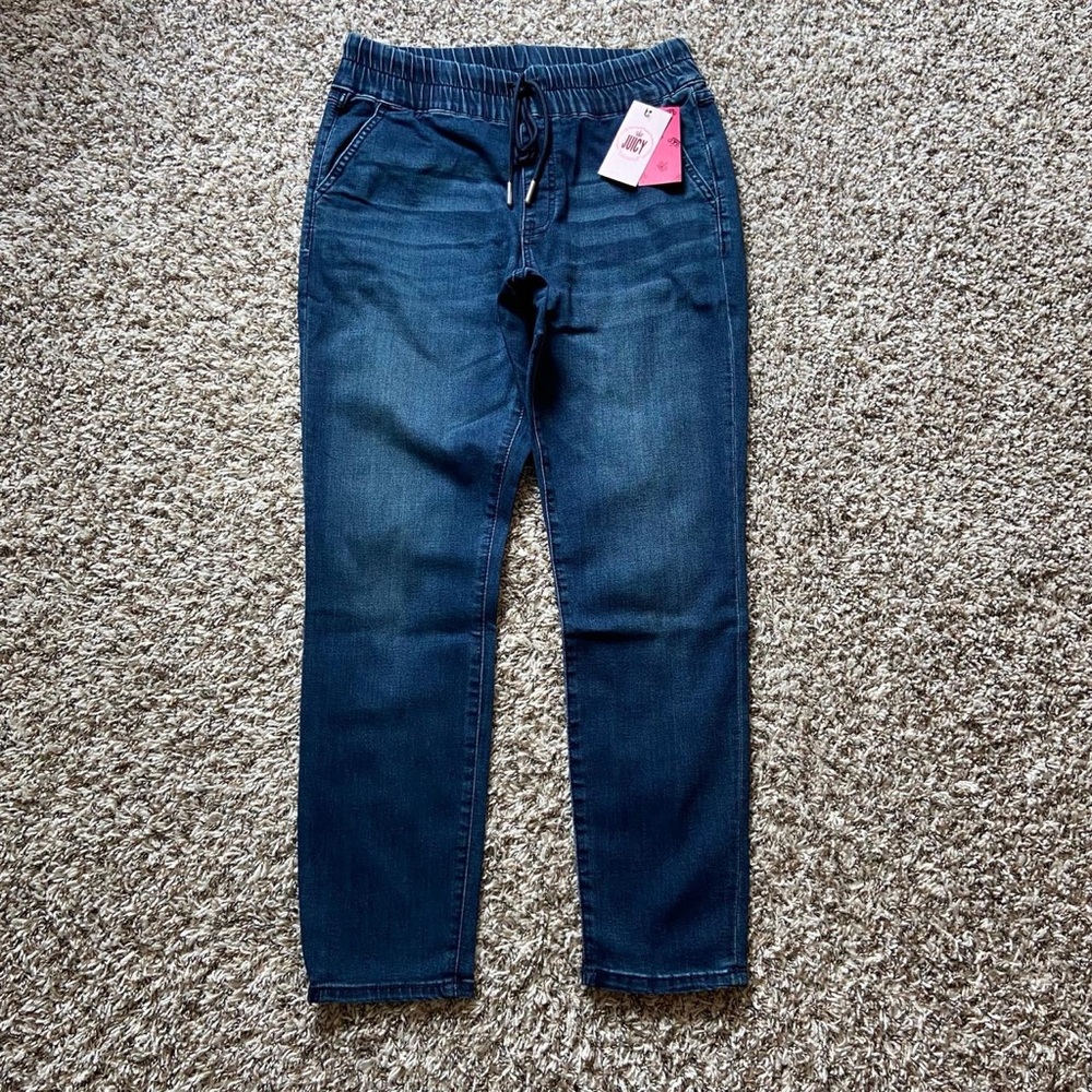 Juicy Couture Navy Blue Pull-On Jeggings with Drawstring